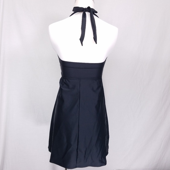 Merona Halter Swim Dress 1 Piece Size Small  Black - Picture 6 of 8